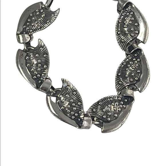 Vintage Sterling silver 925 Danecraft bracelet fancy shell design - Picture 2 of 9